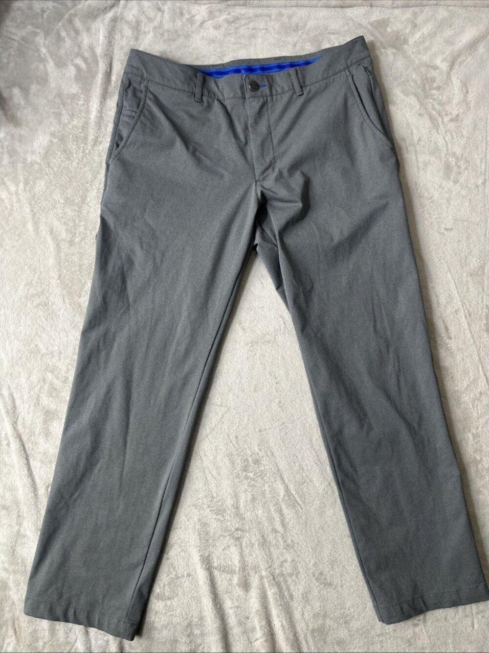 Twillory Mens Performance Pants Gray Tailored Fit 34x30